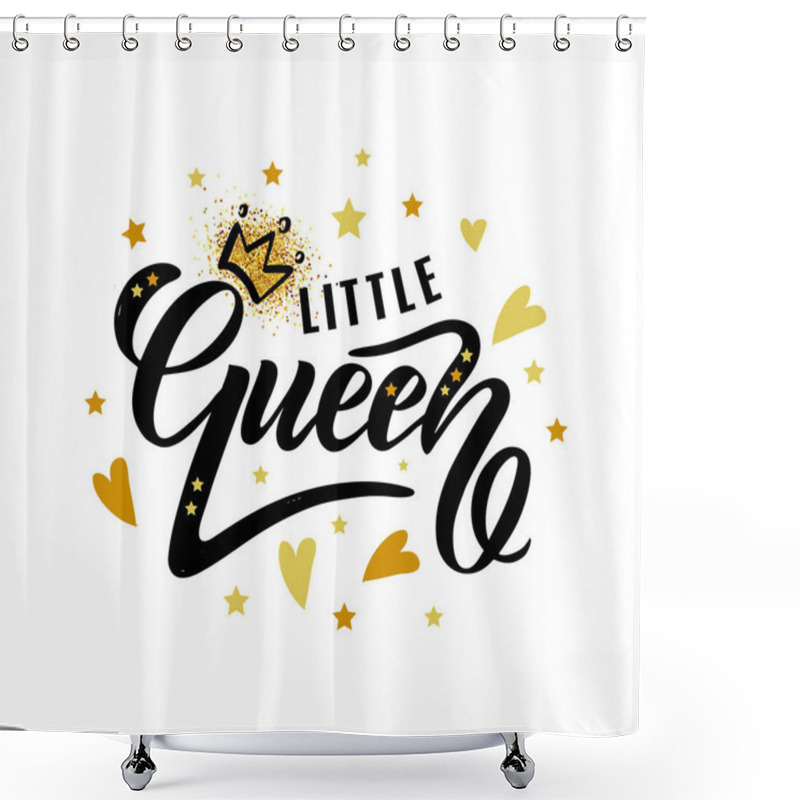 Personality  Queen Lettering Typography Poster. Shower Curtains