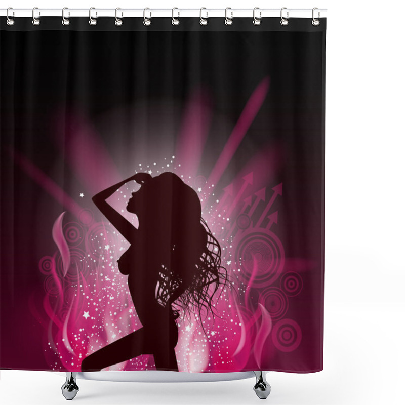 Personality  Sexy Fire Girl Shower Curtains