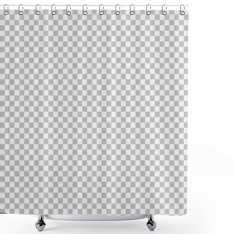 Personality  Transparent Photoshop Psd Png Seamless Grid Pattern Background. Grey And White Checkboard Background Vector Element. Shower Curtains