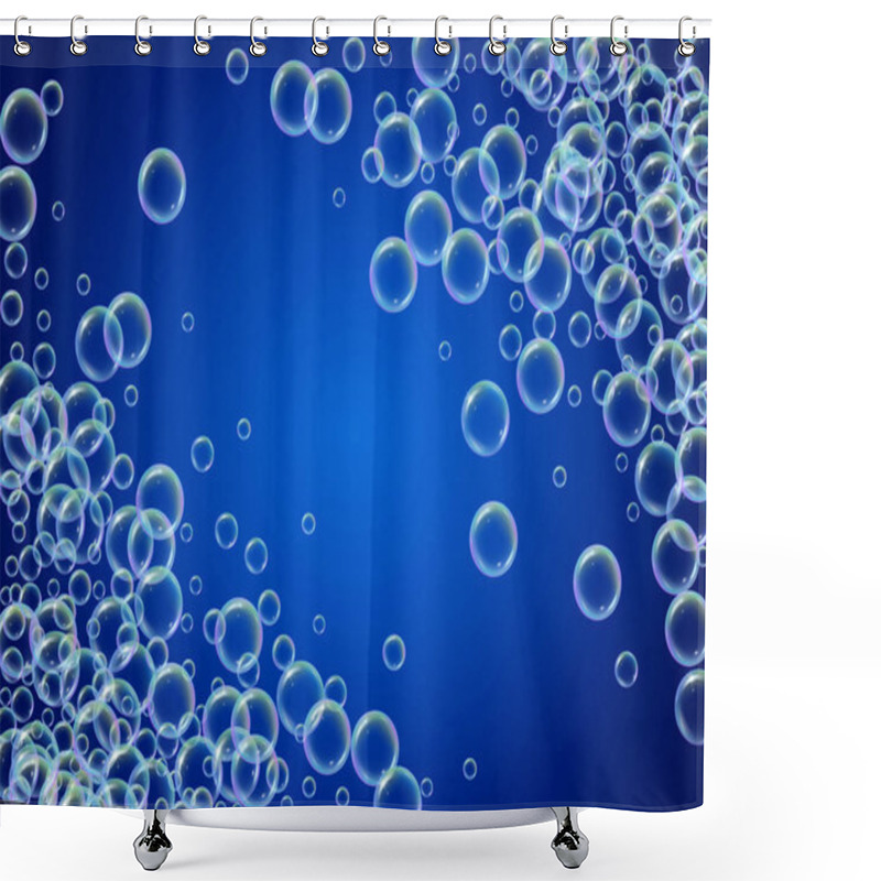 Personality  Bath Foam On Gradient Background Shower Curtains