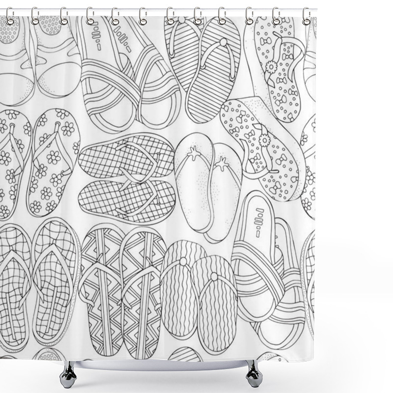 Personality  Seamless Pattern With Summer Doodles Elements Shower Curtains