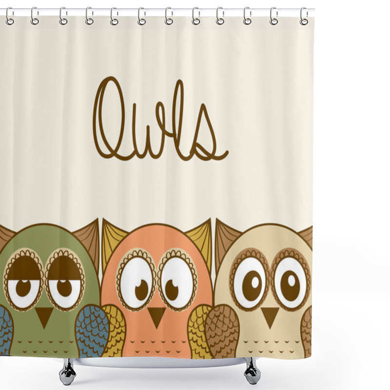 Personality  Owl Design  Shower Curtains