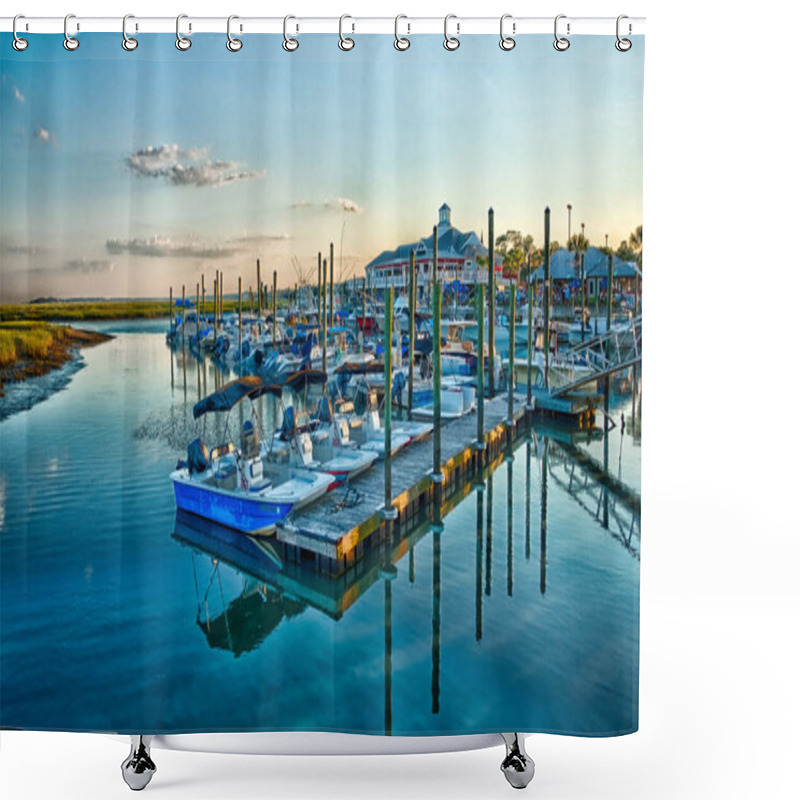 Personality  Views And Scenes At Murrells Inlet South Of Myrtle Beach South Carolina Shower Curtains