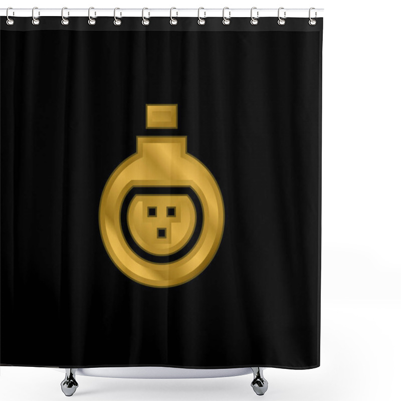 Personality  Antidote Gold Plated Metalic Icon Or Logo Vector Shower Curtains