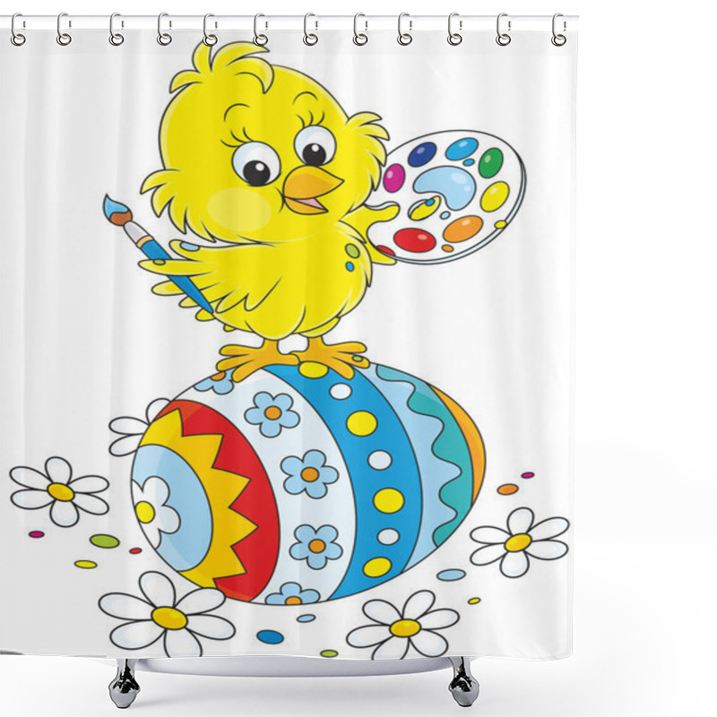 Personality  Easter Chick Painter Shower Curtains