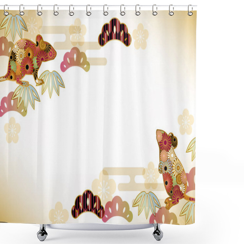 Personality  Background Illustration Of The Rat Shower Curtains