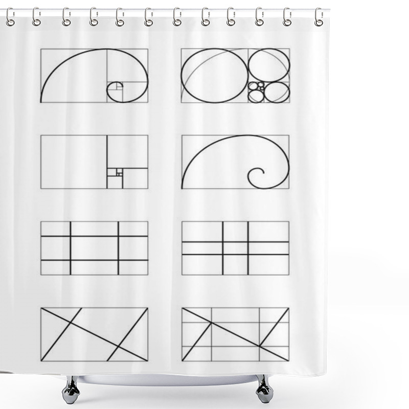 Personality  Golden Ratio. Cover Template. Shower Curtains