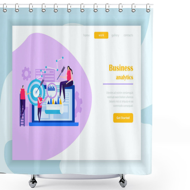 Personality  Business Analytics Web Landing Page Shower Curtains