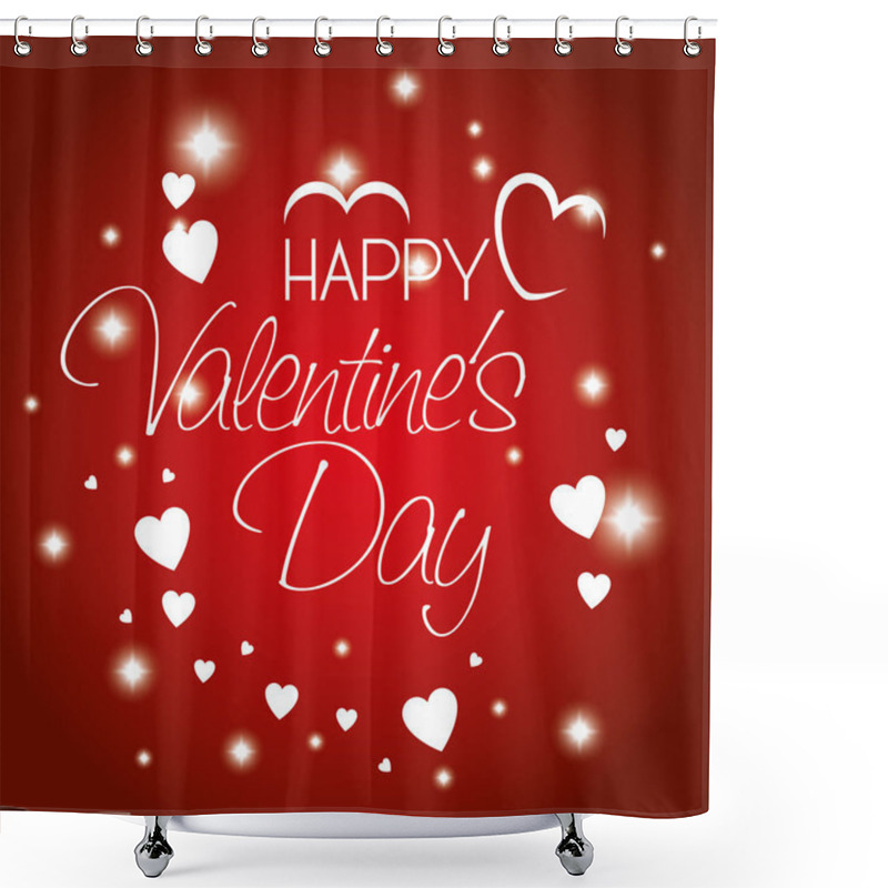 Personality  Happy Valentines Day Card Shower Curtains