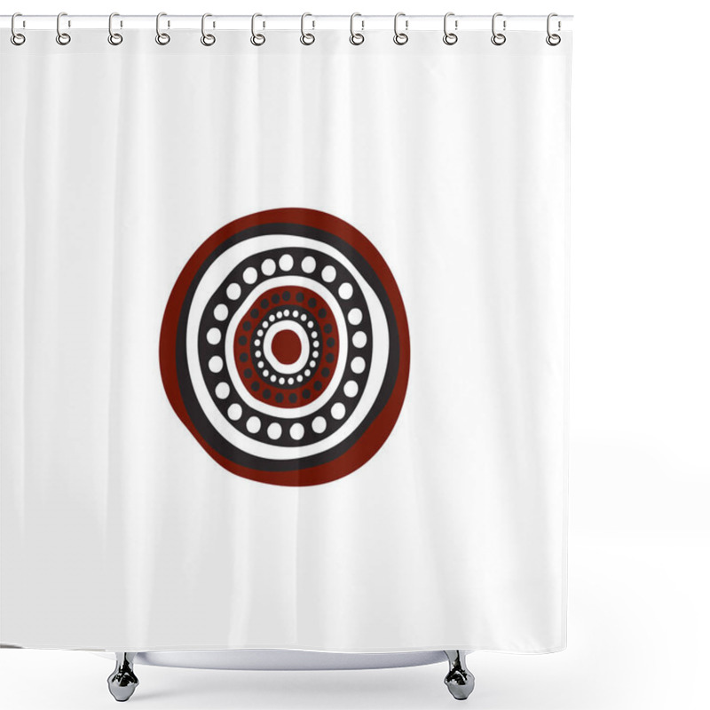 Personality  Aboriginal Art Dots Painting Icon Logo Design Illustration Shower Curtains