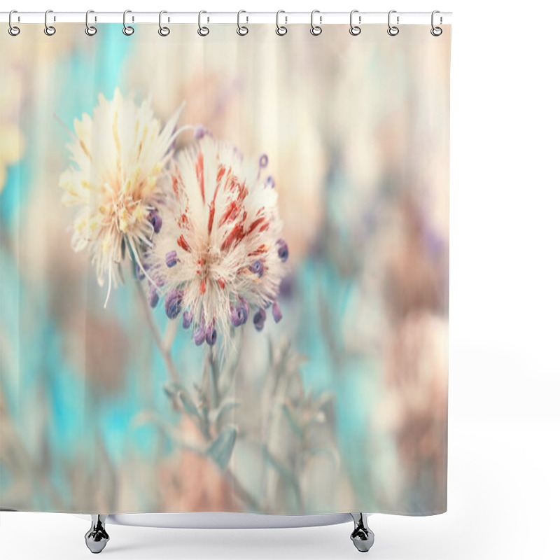 Personality  Cute Autumnal Fluffy Aster's Bud Shower Curtains