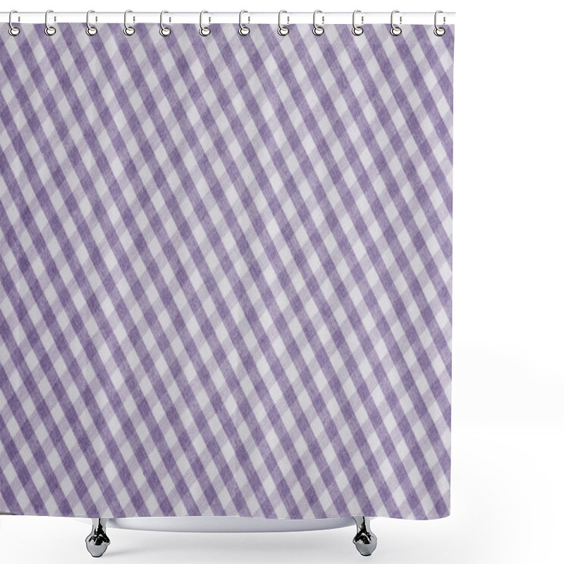 Personality  Violet And White Checkered Fabric Background Texture  Shower Curtains