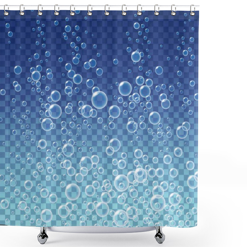 Personality  Pure Clear Water Bubbles Shower Curtains