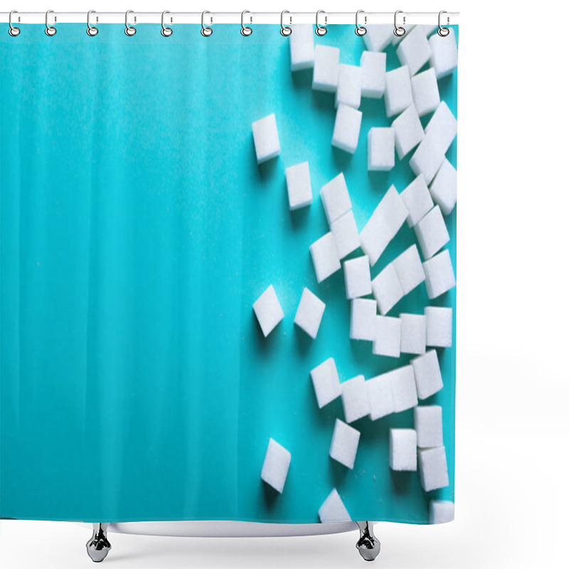 Personality  Background Of Sugar Cubes Shower Curtains