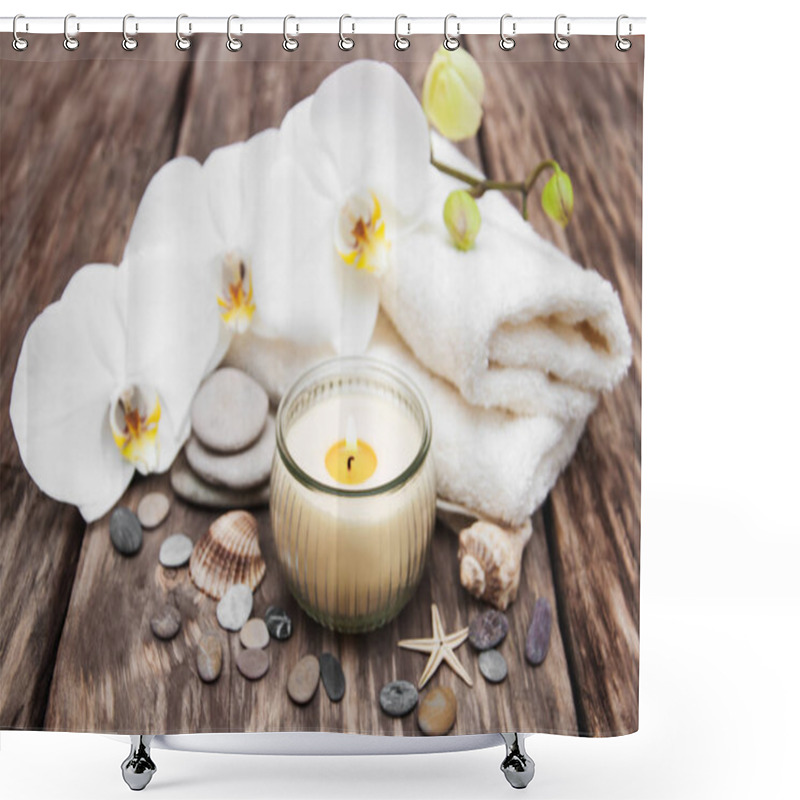 Personality  Spa Products With Orchids Shower Curtains