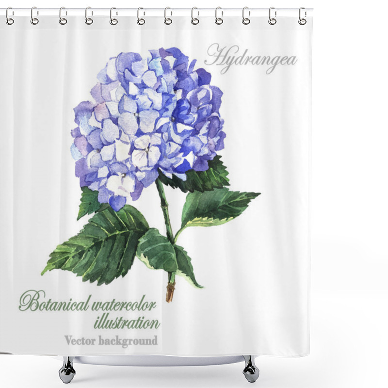 Personality  Blue Hydrangea Blossom Shower Curtains