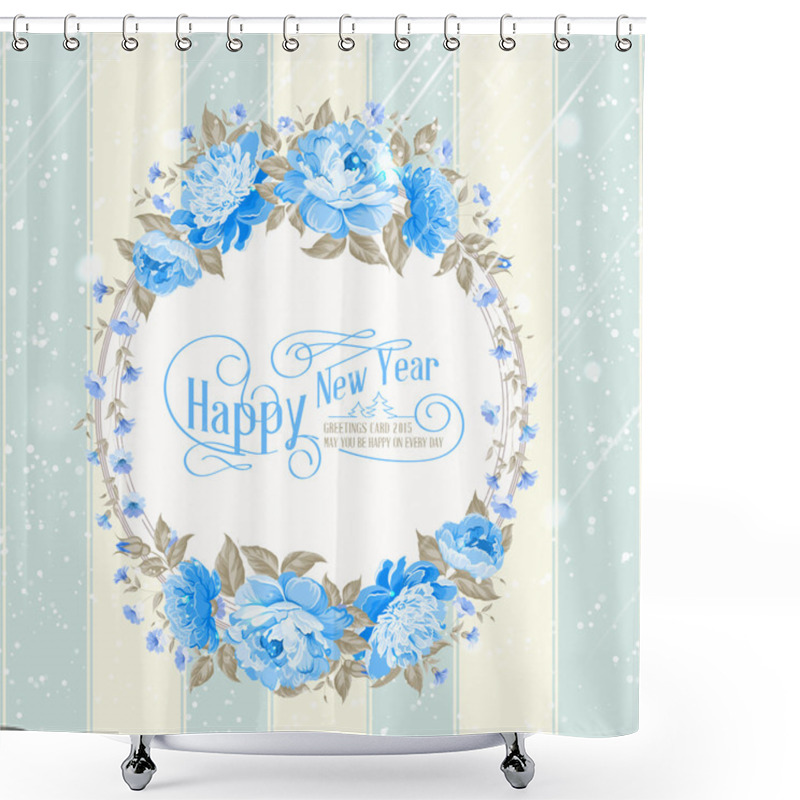 Personality  Flower Garland. Shower Curtains