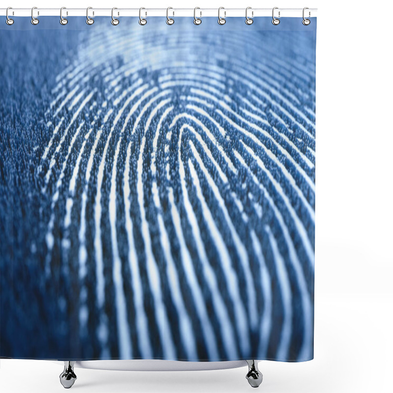 Personality  Fingerprint Biometric 3D Digital Data Security Shower Curtains