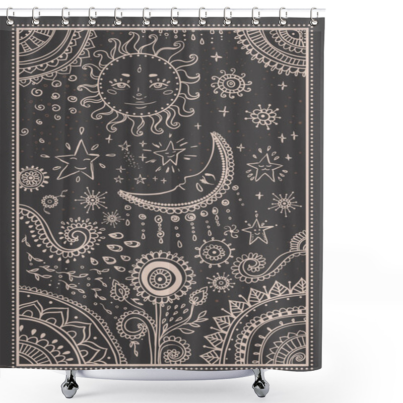 Personality  Beautiful Card Vector Shower Curtains