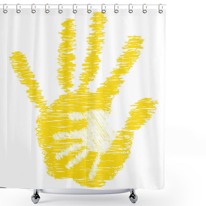 Personality  Hands Of Mother And Child Shower Curtains