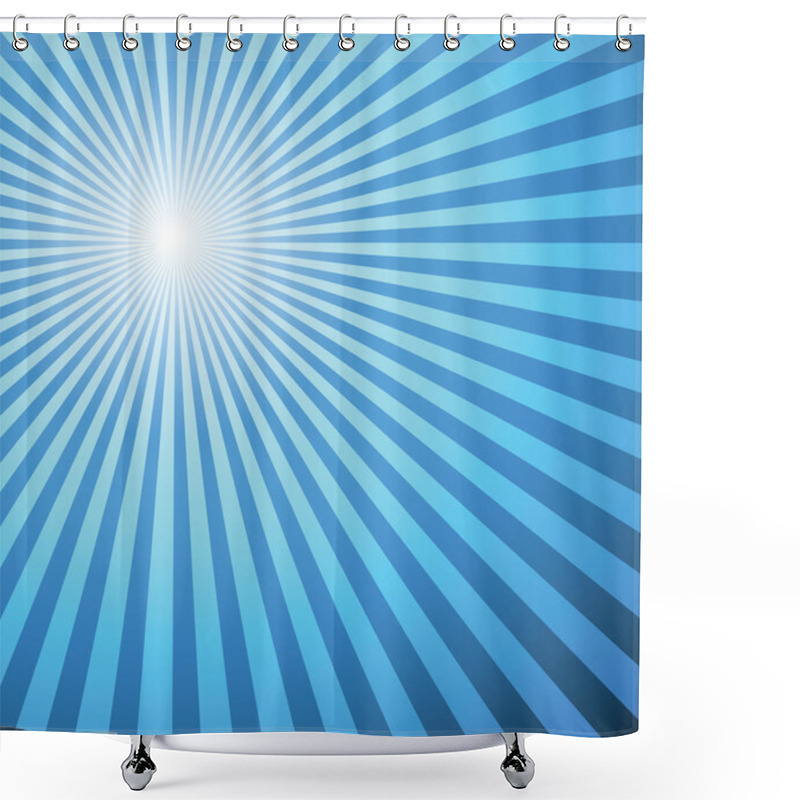 Personality  Blue Striped Background Shower Curtains