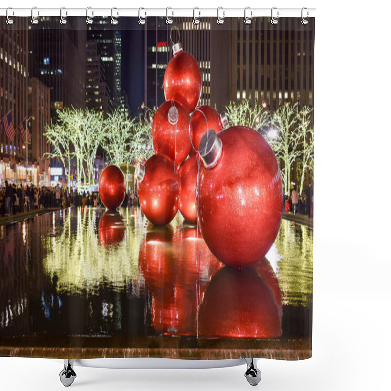 Personality  Christmas Decorations, New York Shower Curtains