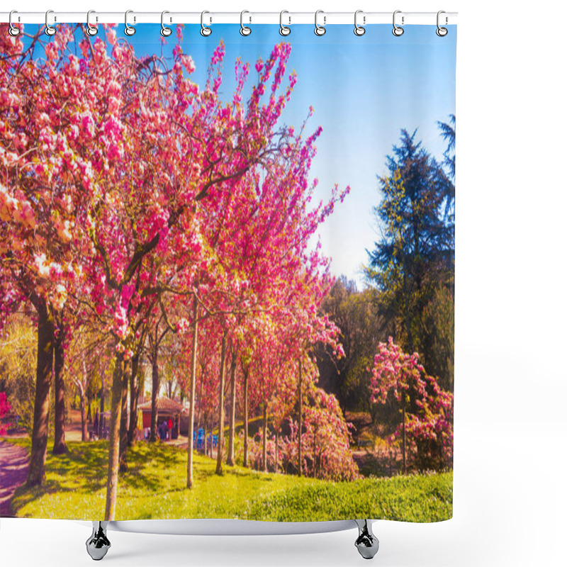 Personality  Japanese Garden In Toulouse City Park, France Shower Curtains