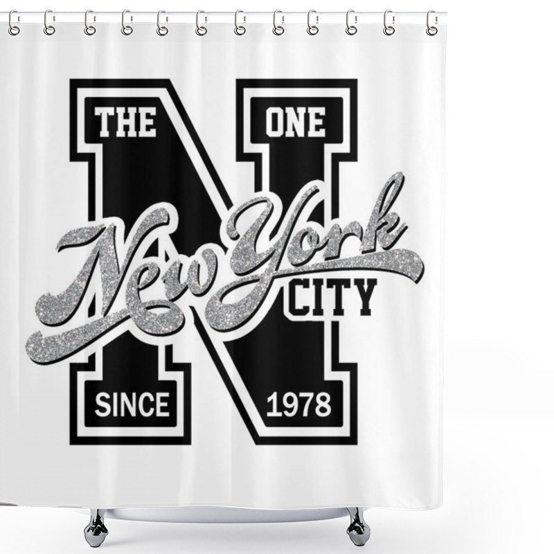 Personality  New York Graphic For T-shirt Shower Curtains