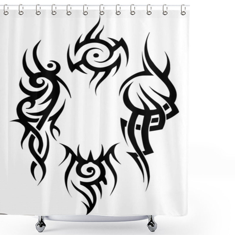 Personality   Tribal Tattoo.illustration Without Transparency. Shower Curtains