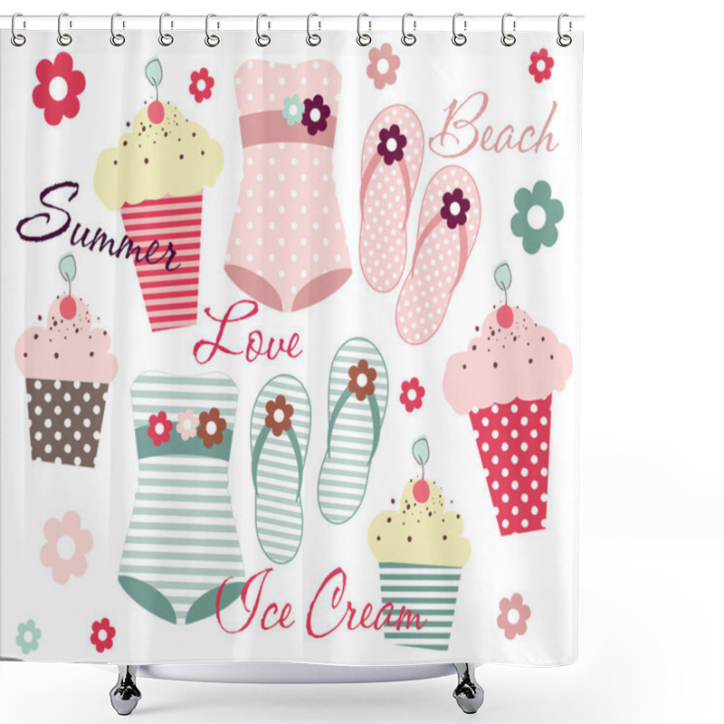 Personality  Romantic Beach Set Shower Curtains