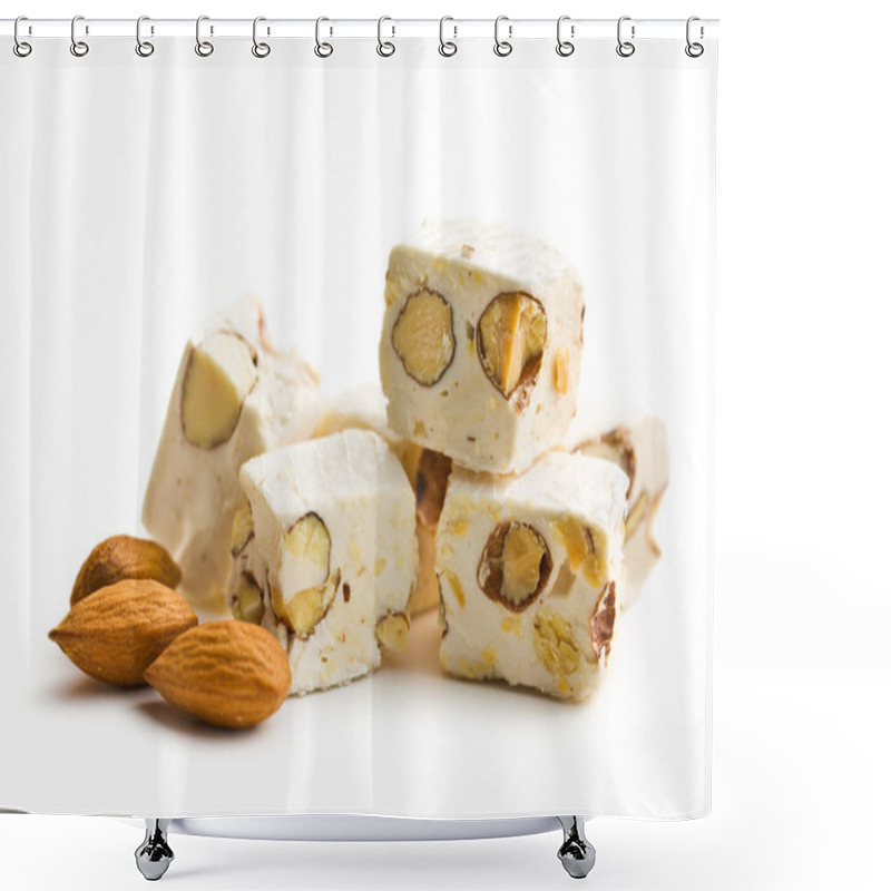 Personality  White Nougat With Almonds Shower Curtains