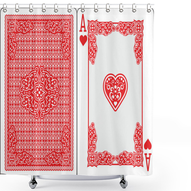 Personality  Ace Of Spades With Skull Shower Curtains