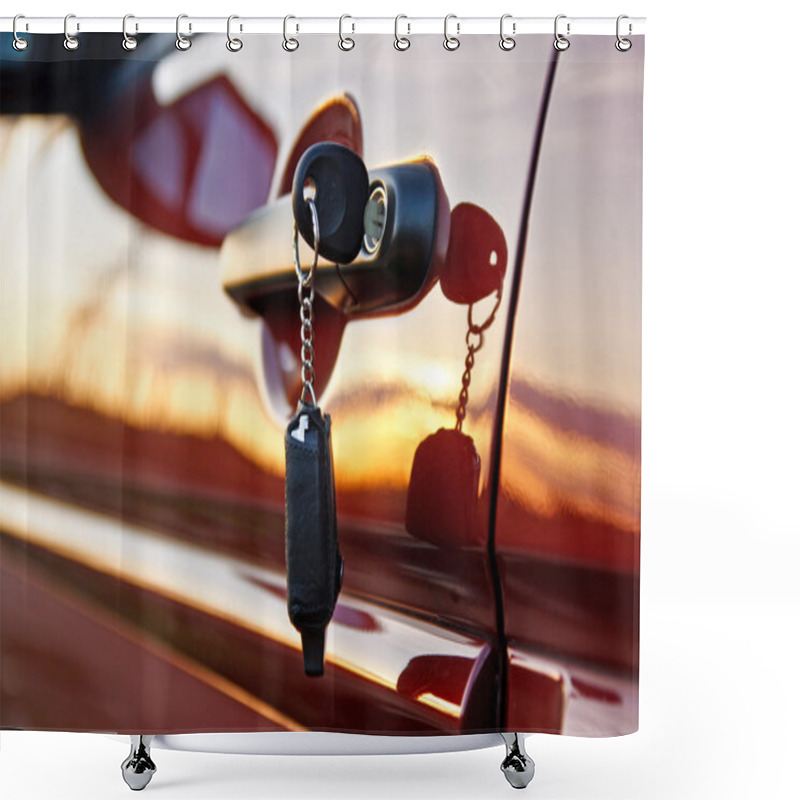 Personality  Car Keys At Sunrise Shower Curtains