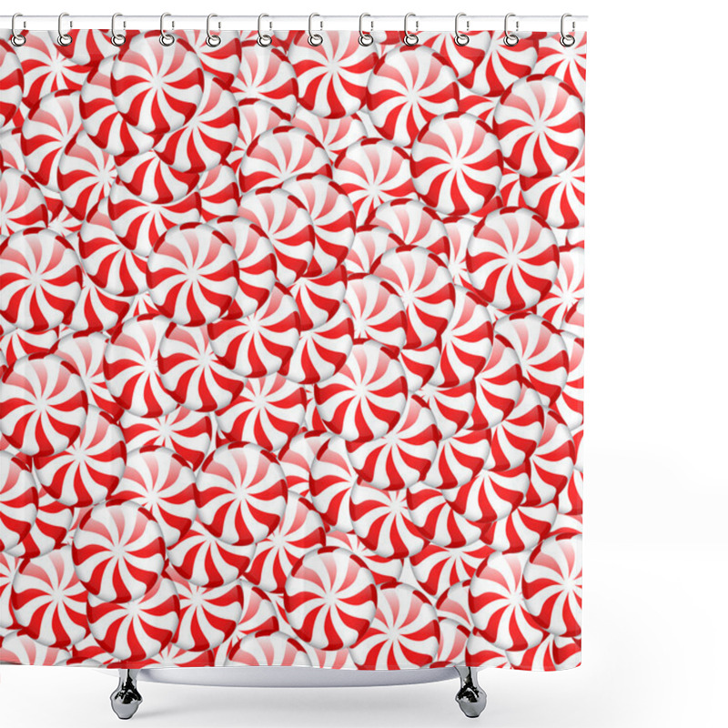 Personality  Peppermint Candies Shower Curtains