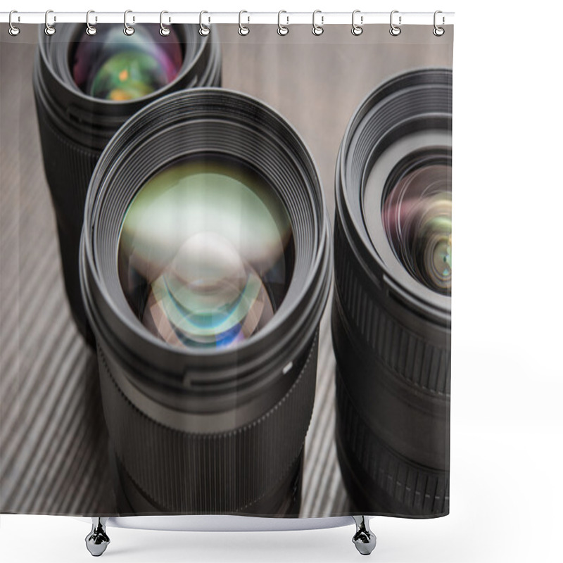 Personality  Interchangeable Camera Lenses Shower Curtains