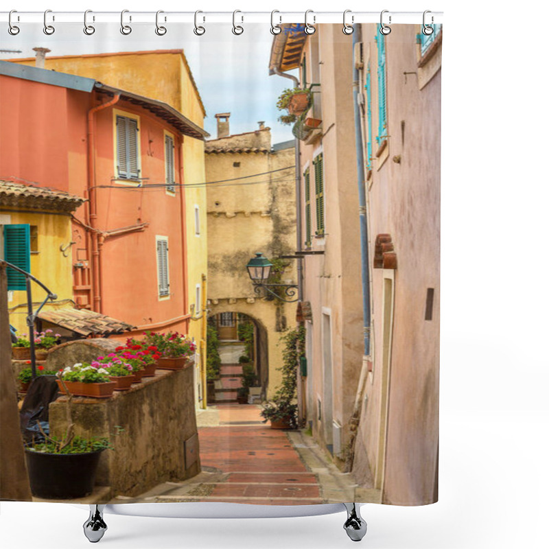 Personality  Old Narrow Street In Menton Shower Curtains