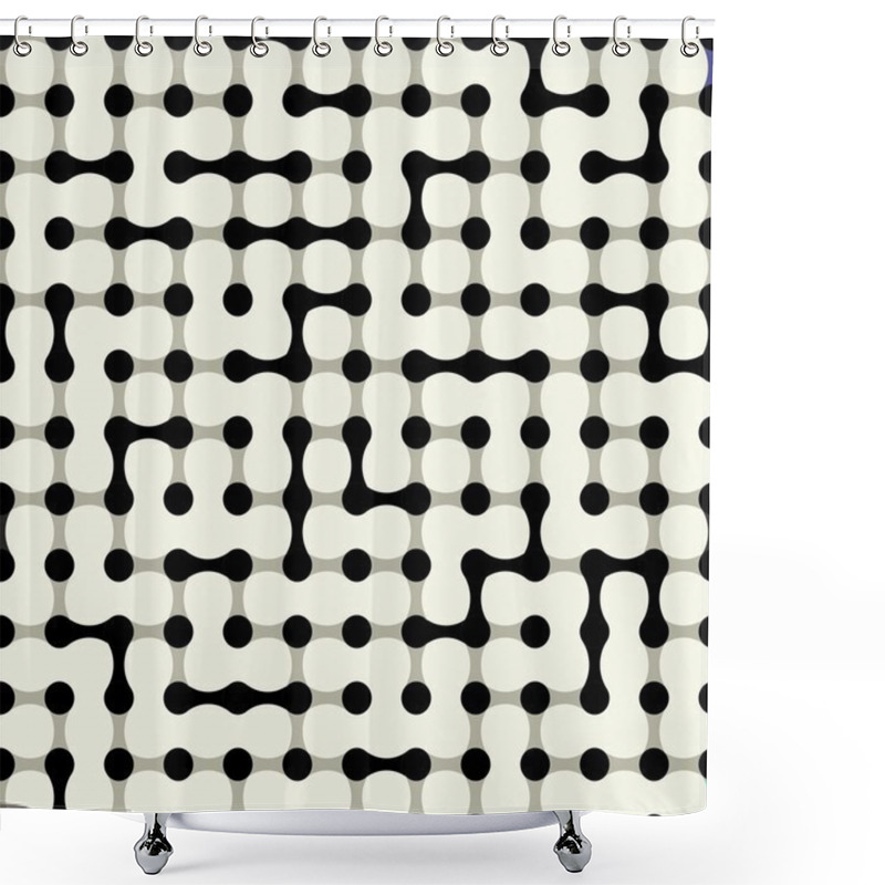 Personality  Pixel Seamless Pattern Shower Curtains