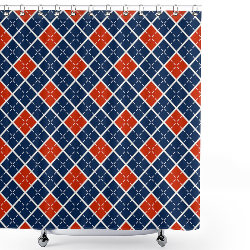 Personality  Seamless Pattern With Diamonds. Vector Background.  Shower Curtains