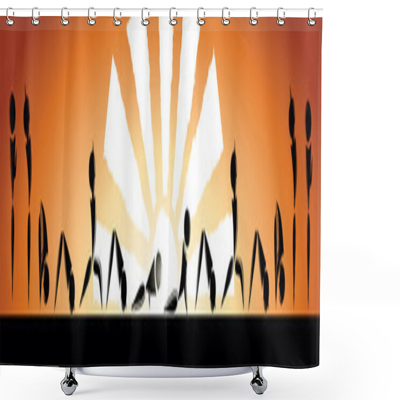 Personality  Sun Salutation Shower Curtains