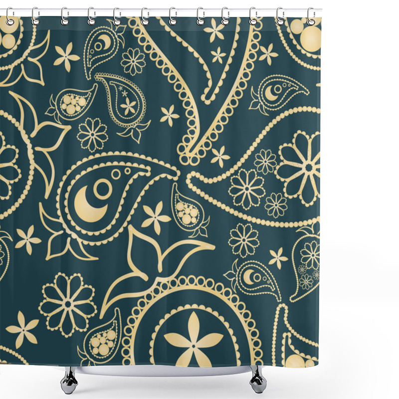 Personality  Paisley Seamless Pattern Shower Curtains