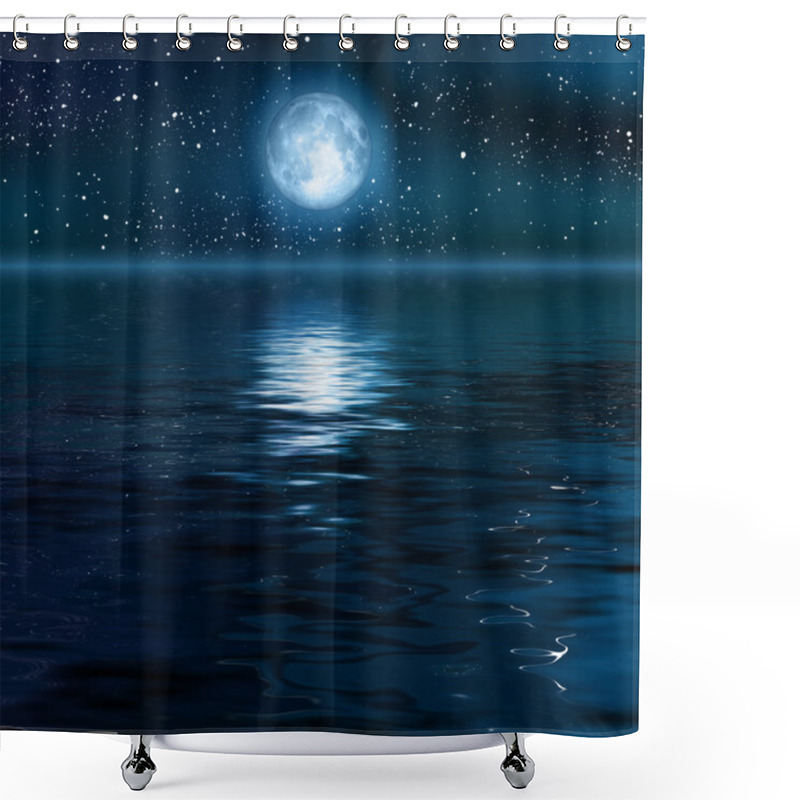 Personality  Moon Shower Curtains