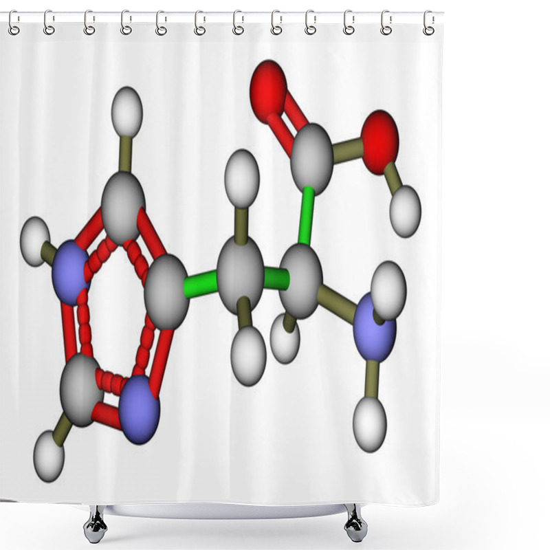 Personality  Essential Amino Acid Histidine Molecular Structure Shower Curtains