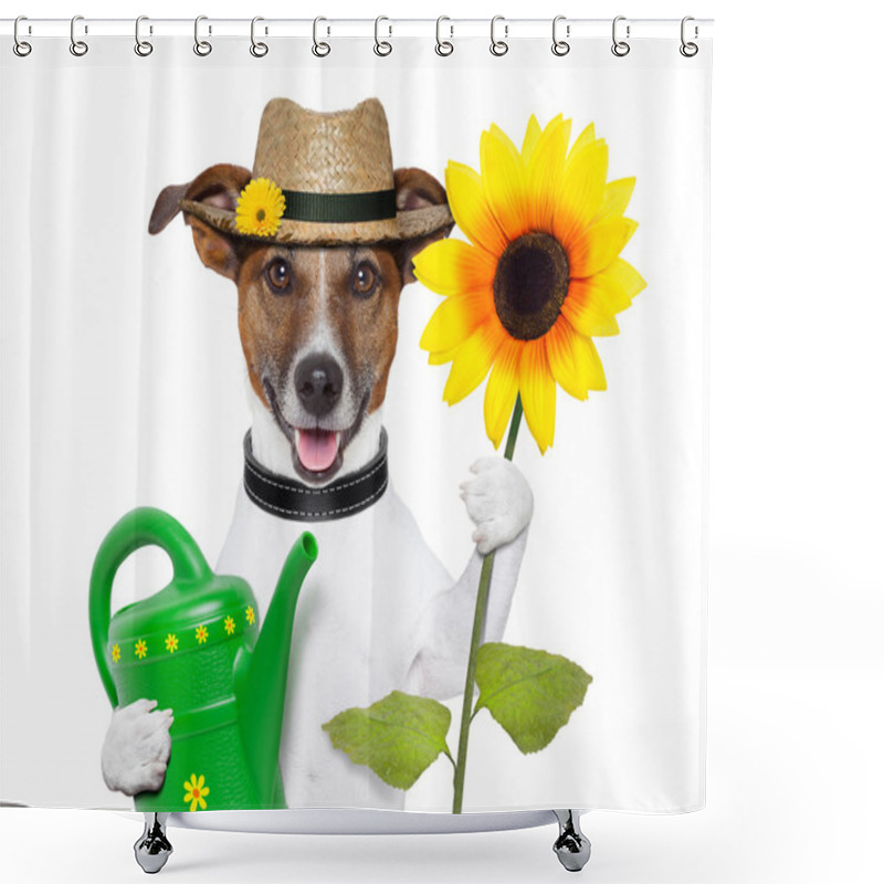 Personality  Dog Gardener Shower Curtains