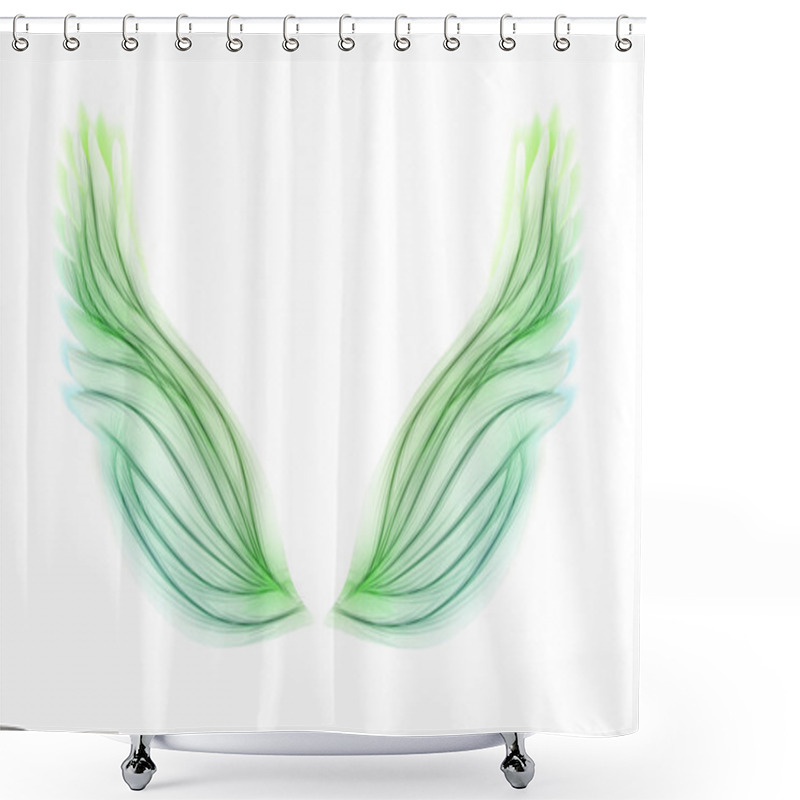 Personality  Green Wings Shower Curtains