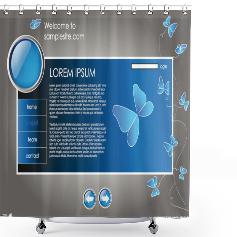 Personality  Web Site Design Template 10 Shower Curtains