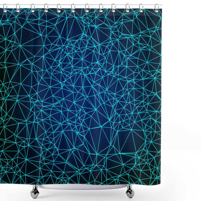 Personality  Beautiful Polygonal Constellation Vector Illustration Of A Starry Night Shower Curtains