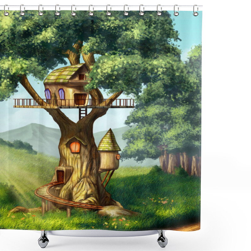 Personality  Tree House Shower Curtains