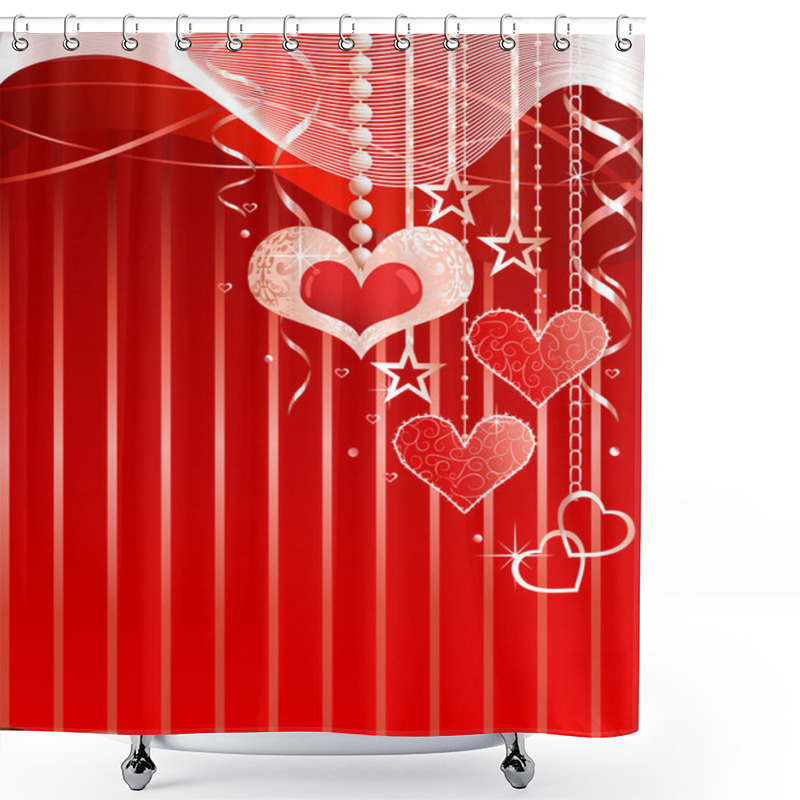 Personality  Romantic Background Shower Curtains