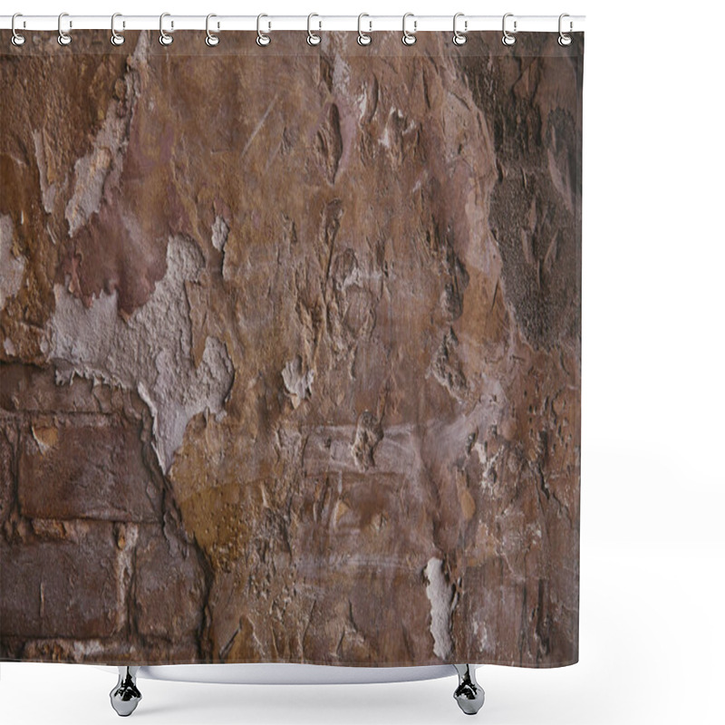 Personality  Texture Of Damaged Brick Wall For Background Shower Curtains