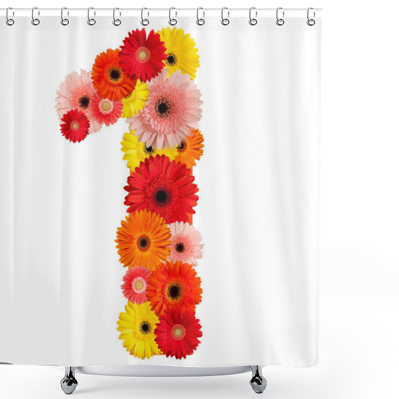 Personality  Beautiful Alphabet Of Flowers Shower Curtains